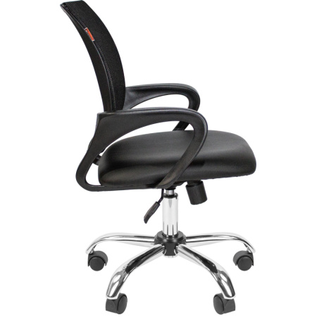 Кресло VT_EChair-304 TPU кожзам черн/сетка черн, хром