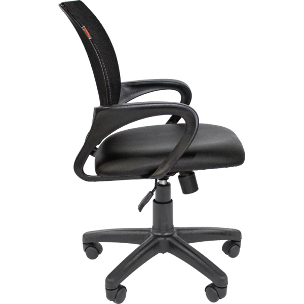 Кресло VT_EChair-304 TPU кожзам черн/сетка черн, пластик