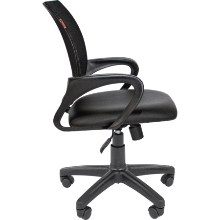 Кресло VT_EChair-304 TPU кожзам черн/сетка черн, пластик