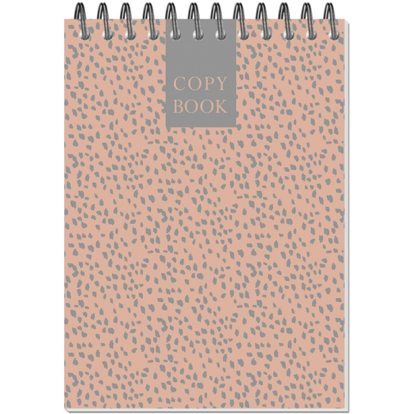 Блокнот А6,60л,точка,греб.верхн,обл.глянц.лам. Attache Fleur Коралл