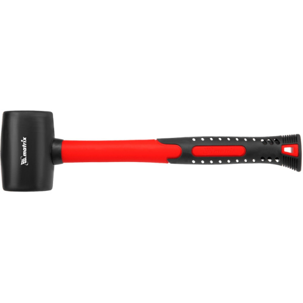 Киянка резиновая 450 г черная резина фибергласовая рукоятка Matrix 11185