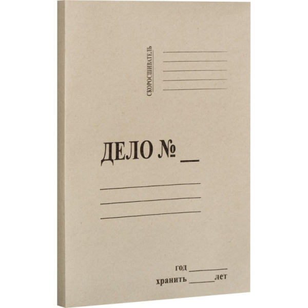 Скоросшиватель картон. ДЕЛО 190-210г/м2 немел, 100 шт/уп