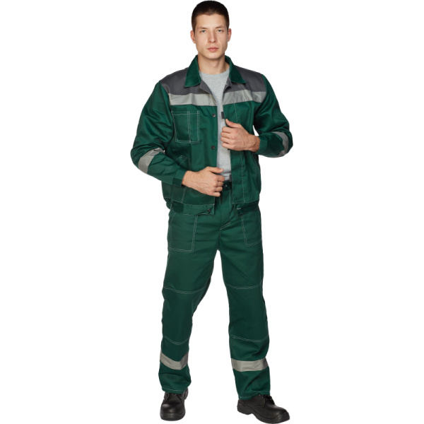 Костюм рабочий летний муж. л20-КБР зелен/сер (р.44-46) 182-188 (Арсенал-СП)