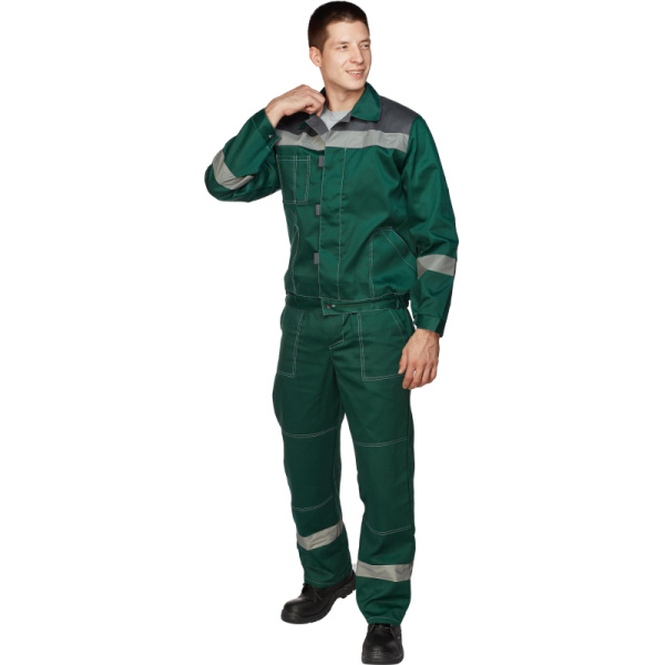 Костюм рабочий летний муж. л20-КБР зелен/сер (р.56-58) 182-188 (Арсенал-СП)