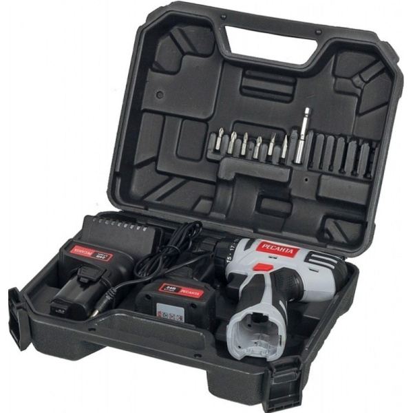 Дрель-шуруповерт аккумуляторная 24В Ресанта ДА-24-2ЛК (75/14/7)