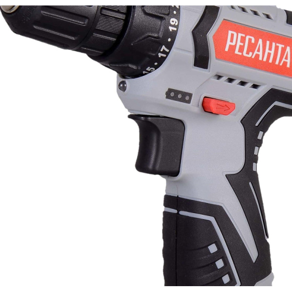 Дрель-шуруповерт аккумуляторная РЕСАНТА 12В, ДА-12-2ЛК  (75/14/2)