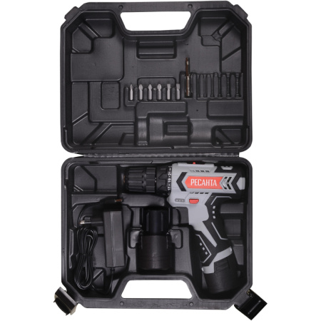 Дрель-шуруповерт аккумуляторная РЕСАНТА 12В, ДА-12-2ЛК  (75/14/2)