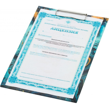 Папка-планшет A4Attache Selection Fluid 220x310мм бирюзовая