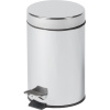Ведро мусорное с педалью Solinne 3л стальное, хром