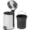 Ведро мусорное с педалью Solinne 3л стальное, хром