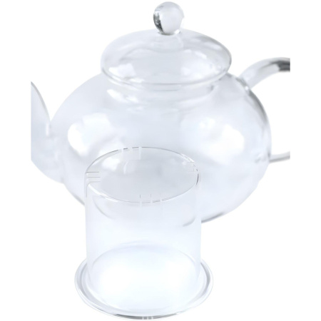 Чайник заварочный 1000мл стекл. ЛИПОВЫЙ ЦВЕТ со стеклянным ситом (TP075)