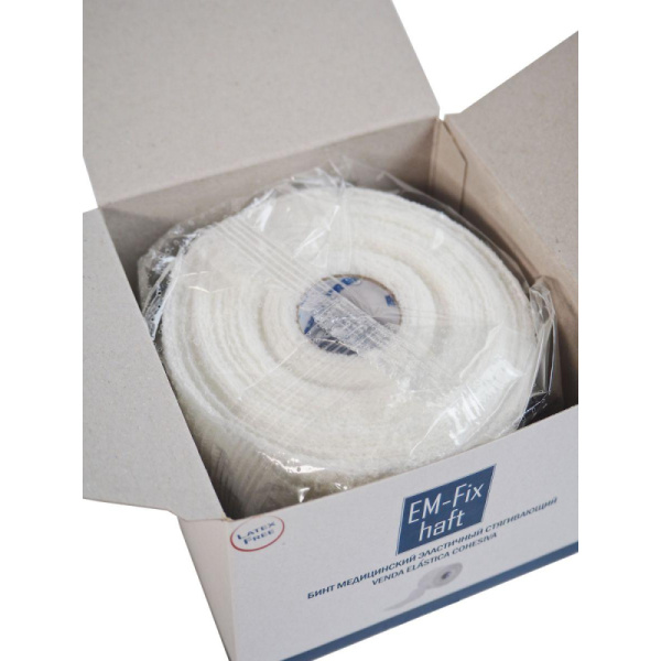 Перевяз. ср-ва Бинт самофикс эласт 4см х 10м картон. уп.EM-FIX HAFT