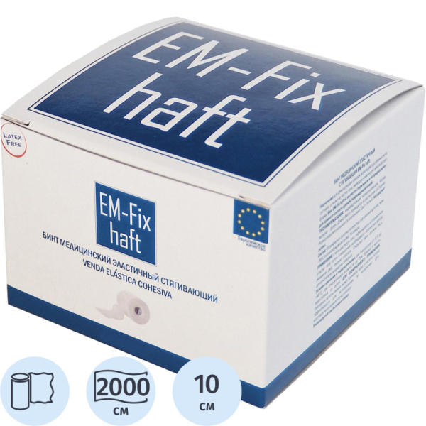 Перевяз. ср-ва Бинт самофикс эласт 20м х 10см EM-FIX HAFT белый