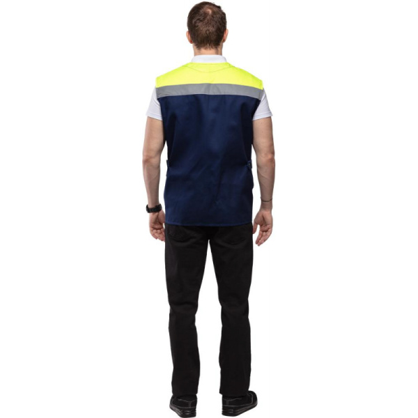 Жилет л30-ЖЛ синий/лимонный(р.52-54) р.170-176
