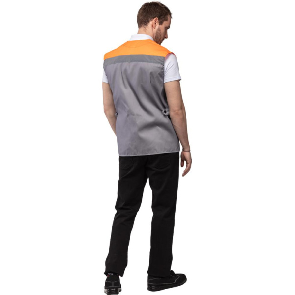 Жилет л30-ЖЛ серый/оранжевый(р.56-58) р.170-176