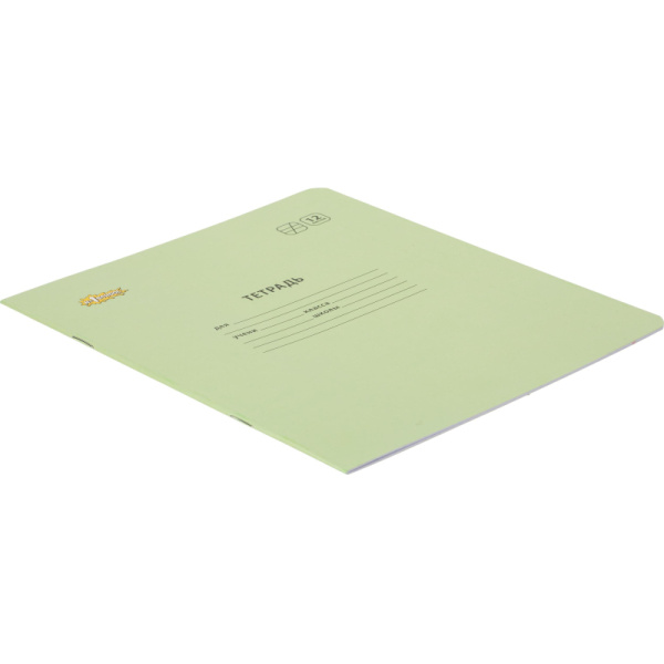 Тетрадь школьная Комус Класс А5 12 л  косая линия Зеленый 10 шт./уп