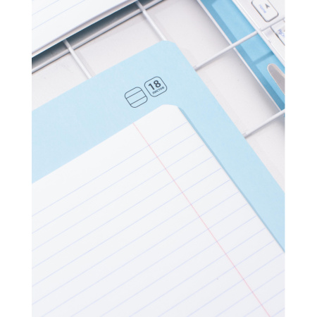 Тетрадь школьная Комус Класс А5 18 л линия, Голубой 10 шт./уп
