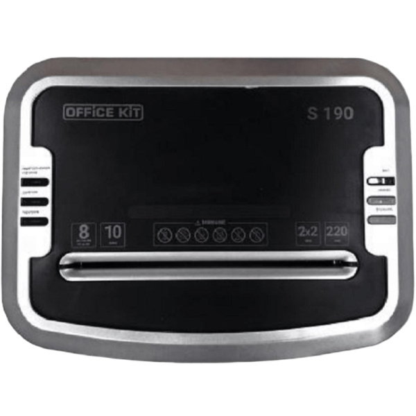 Шредер (уничтожитель) Office Kit S190 2x2, P-6ур.секр., 6лист, 20л