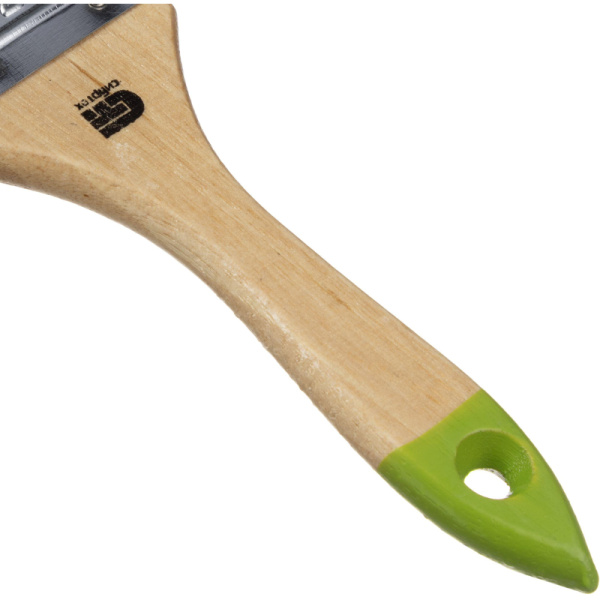 Кисть плоская 50 мм, натуральная щетина, деревянная ручка Сибртех (82263)