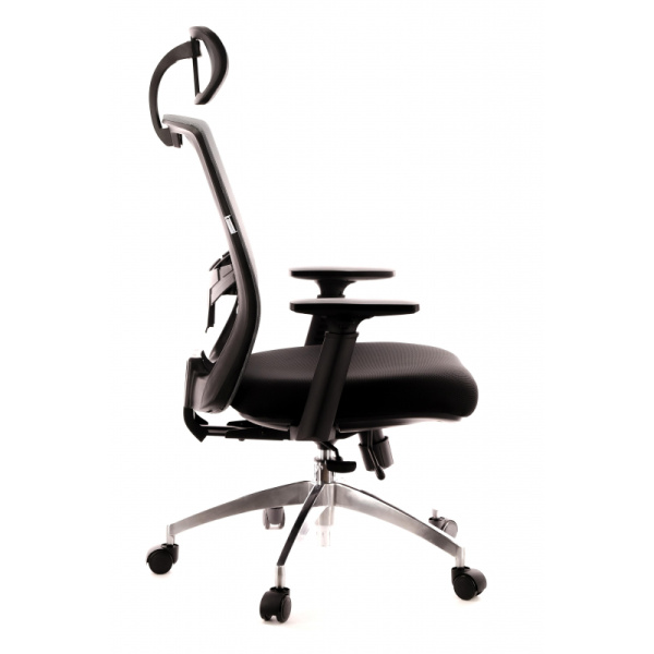 Кресло EV_ Everprof Polo S сетка/ткань черный/серый, алюминий