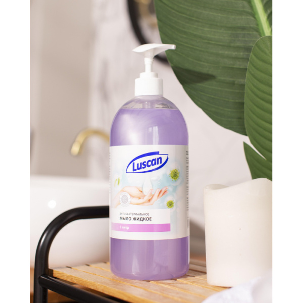 Мыло жидкое Luscan антибактериальное с дозатором 1л
