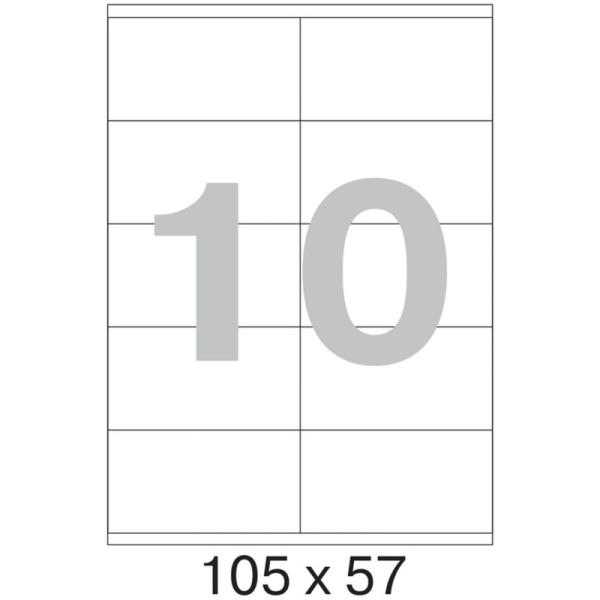 Этикетки самоклеящиеся Premium 105х57мм 10шт/л А4 (100л/уп)