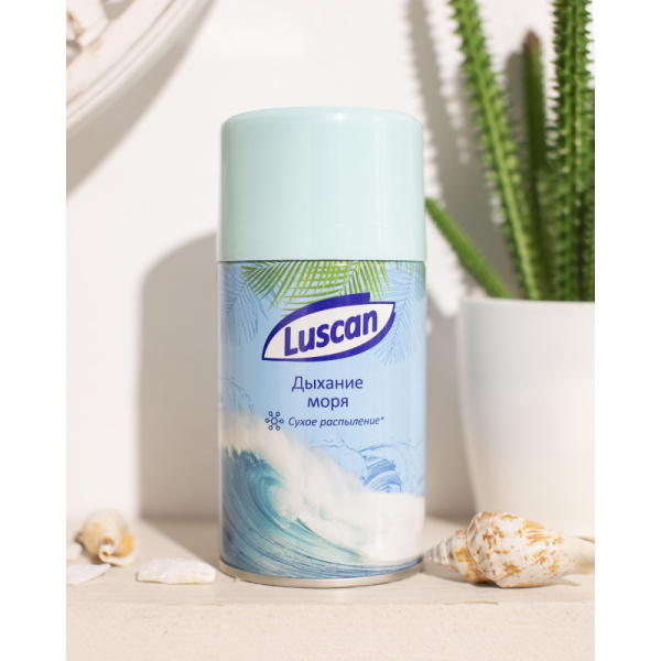 Баллон сменный для автоосвежителя Luscan 250мл Дыхание моря сухое распыл