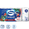 Бумага туалетная Zewa Deluxe 3сл бел 100%цел втул 20,7м 150л 8рул/уп 5366