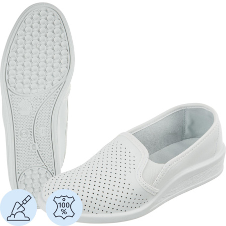 Туфли Таня жен.нат.кожа белые(р.40)(260) (55-01/55110108)