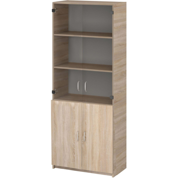 Шкаф SP Бюджет   со стекл. 2553 (651,879,655,670) дуб сонома