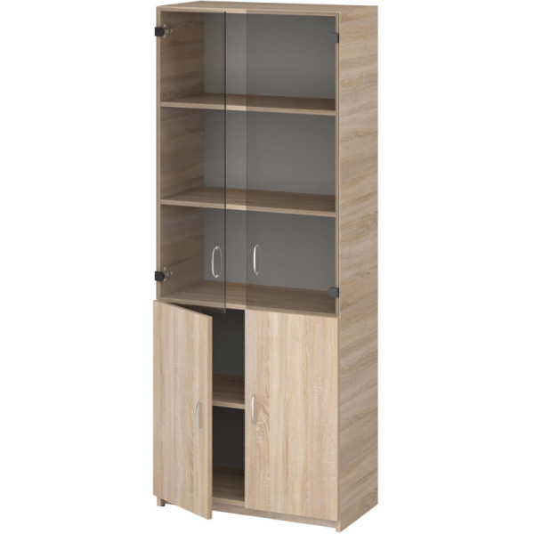 Шкаф SP Бюджет   со стекл. 2553 (651,879,655,670) дуб сонома