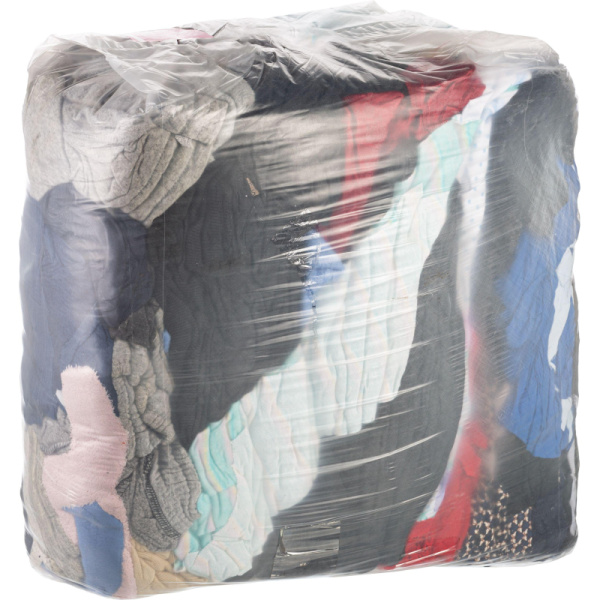 Ветошь цветной трикотаж стандарт 60%хб/40%синтетика брикет 10кг арт.02