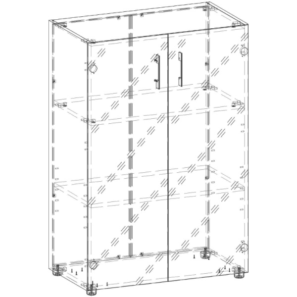 Шкаф YALTA стекл. LT-ST 2.4 вяз благородный В1217