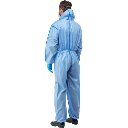 Комбинезон одноразовый защитный с капюшон SafeGard76 синий р-р XXL (ESB428)