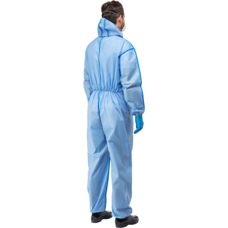 Комбинезон одноразовый защитный с капюшон SafeGard76 синий р-р XXL (ESB428)