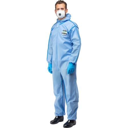 Комбинезон одноразовый защитный с капюшон SafeGard76 синий р-р XXL (ESB428)