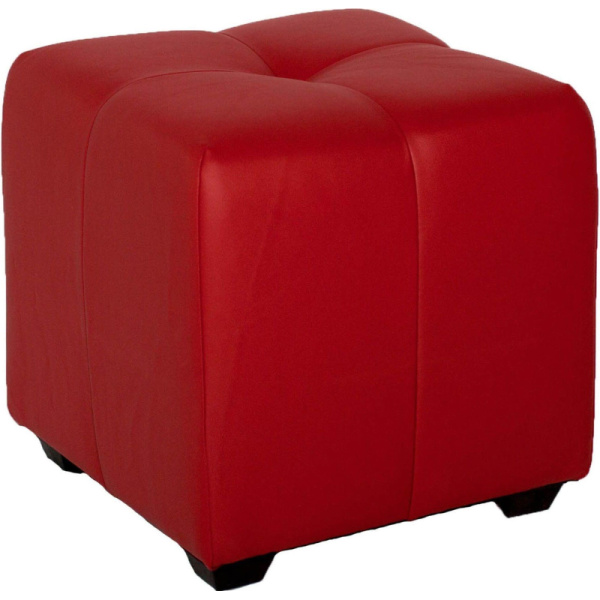 Пуф ЭТ_Николь, к/з красный матовый LUX RED