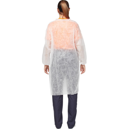 Халат одноразовый на липучке (25гр) XXL (10 шт./уп.)