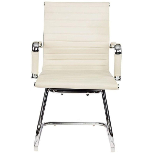 Конференц-кресло VB_БюрократCH-883-LOW-V/IVORY к/з цв.слон.кость,хром2шт/уп