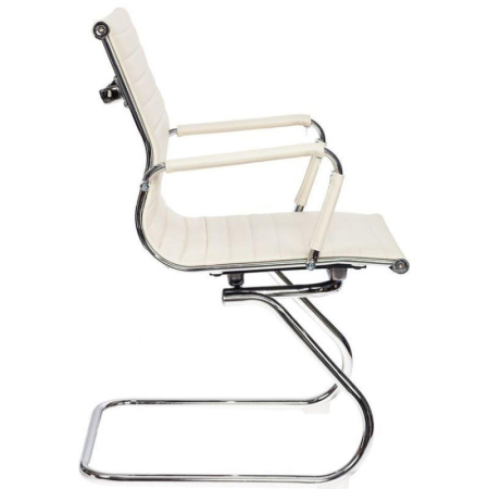 Конференц-кресло VB_БюрократCH-883-LOW-V/IVORY к/з цв.слон.кость,хром2шт/уп