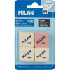 Ластик каучук Milan 430, 4 штуки в блистере (BMM9215)