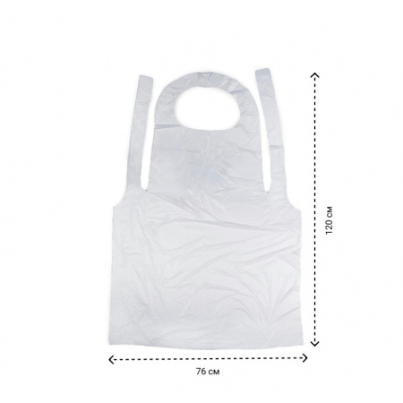 Фартук одноразовый KLEVER н/с,полиэтил. защит. (76х120см) 100шт/уп,ПС