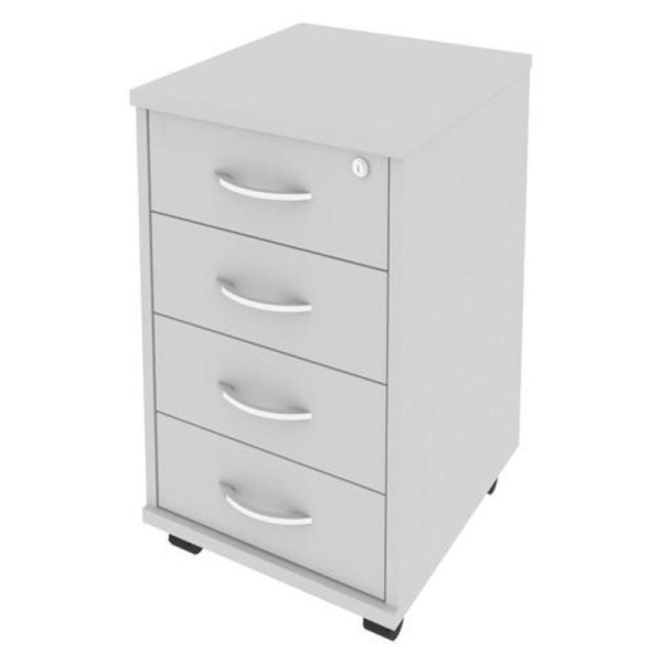 Тумба RIVA . подкатная 4 ящика А.ТМ-4Y/4F серый