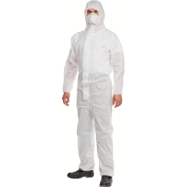 Комбинезон одноразовый с кап DELTA PLUS DT117 белый р-р М (DT117TM)