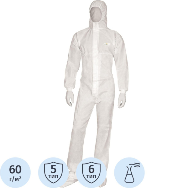 Комбинезон одноразовый с кап DELTA PLUS DT221 белый р-р XL (DT221XG)