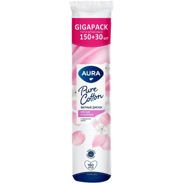 Диски ватные AURA 180 шт./уп