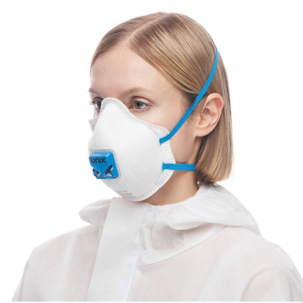Полумаска фильтрующая UNIX Air 111V с кл FFP1 RD до 4ПДК 3шт/уп