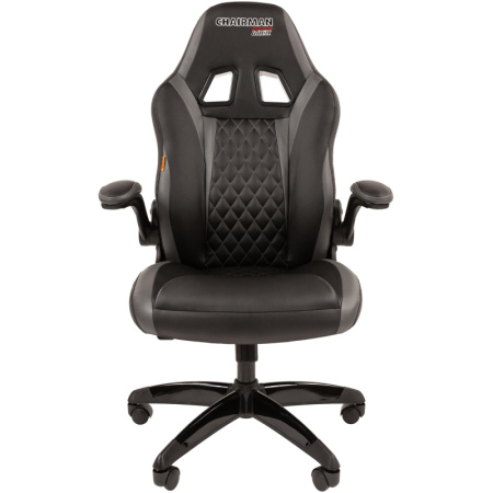 Кресло VT_CHAIRMAN GAME 15 экокожа черный/сер