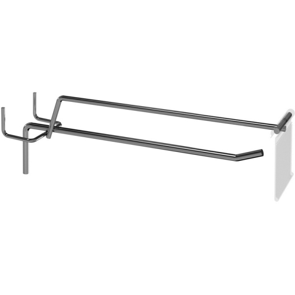 Крючок для перфорации VZTO_200 мм с ценникодержателем ал/хром 50 шт/уп