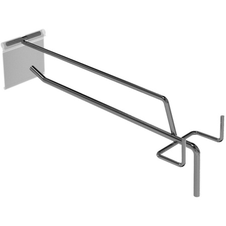 Крючок для перфорации VZTO_200 мм с ценникодержателем ал/хром 50 шт/уп